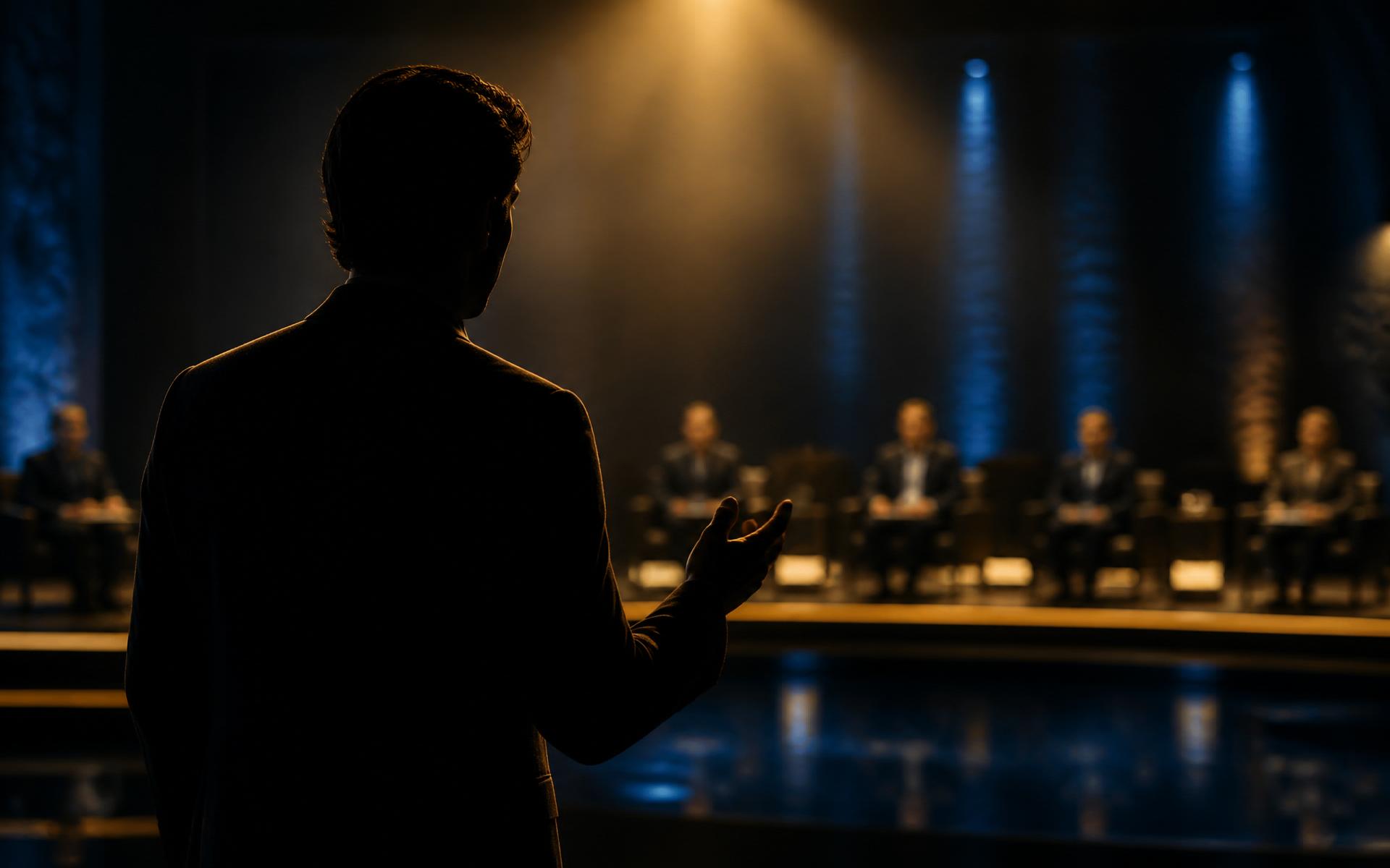 Palco de pitch para investidores